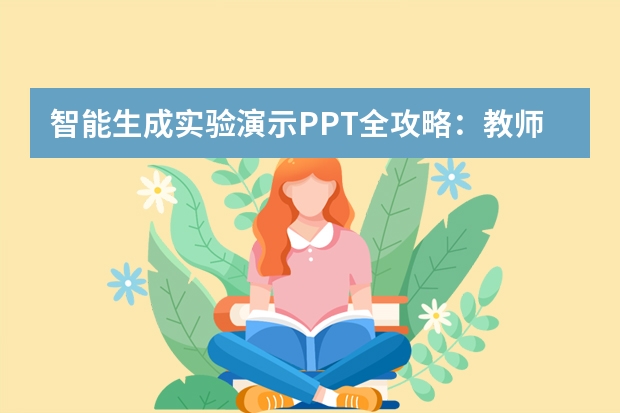 智能生成实验演示PPT全攻略：教师高效备课新方式