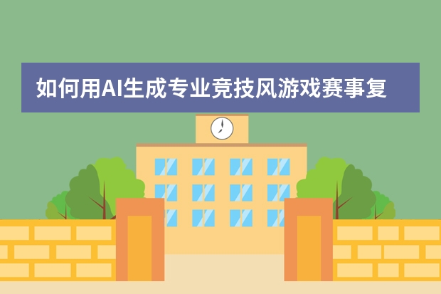 如何用AI生成专业竞技风游戏赛事复盘PPT？
