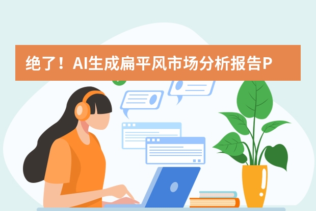 绝了！AI生成扁平风市场分析报告PPT，清晰又专业