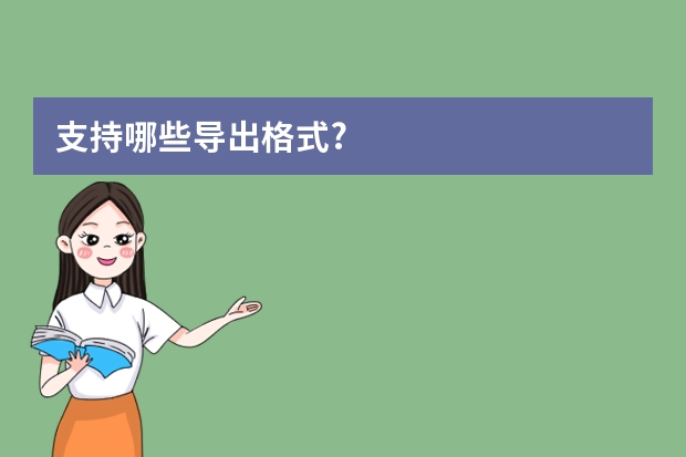 支持哪些导出格式?