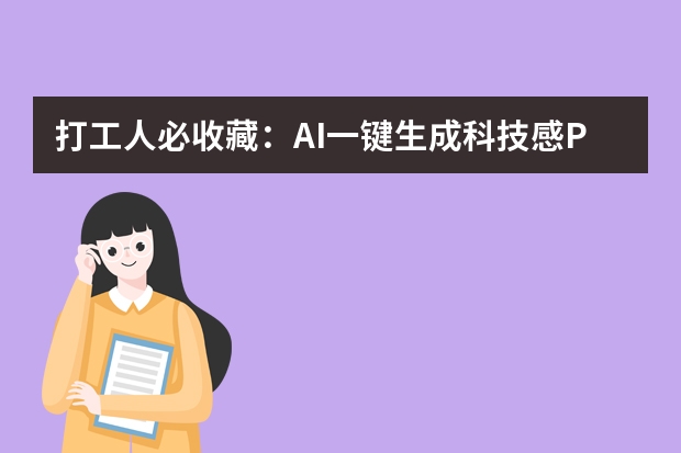 打工人必收藏：AI一键生成科技感PPT，老板看了直点赞