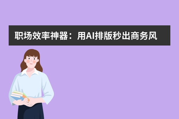职场效率神器：用AI排版秒出商务风PPT！