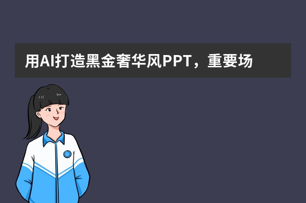 用AI打造黑金奢华风PPT，重要场合演示气场全开