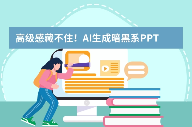 高级感藏不住！AI生成暗黑系PPT，高端品牌演示超有范儿