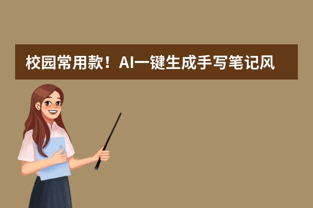 校园常用款！AI一键生成手写笔记风PPT，学习分享不费脑！